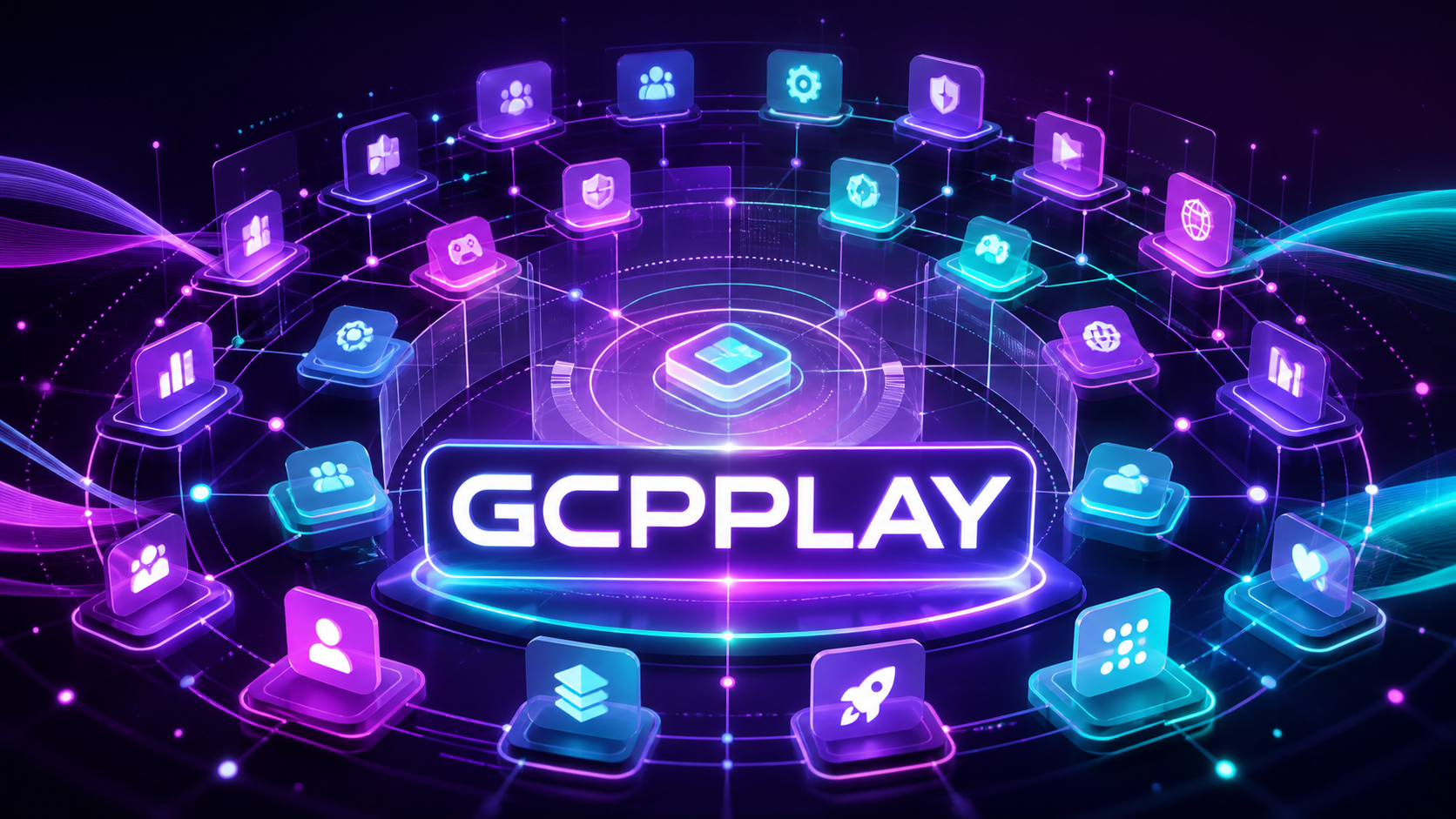 GCPPLAY enterprise white label multi app matrix purple teal cover